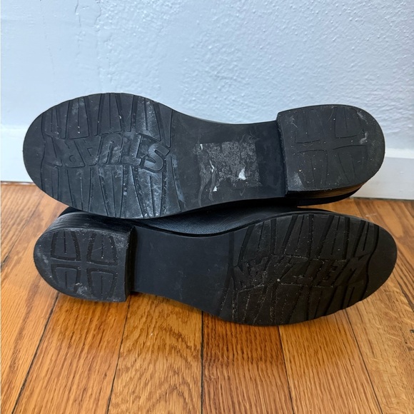 Stuart Weitzman Kye City Booties Black Leather Textile Women’s 7.5 - Picture 8 of 9